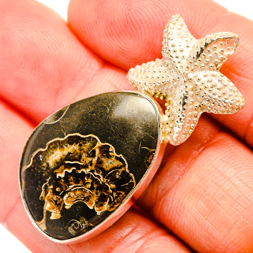 Turritella Agate Pendants handcrafted by Ana Silver Co - PD32574