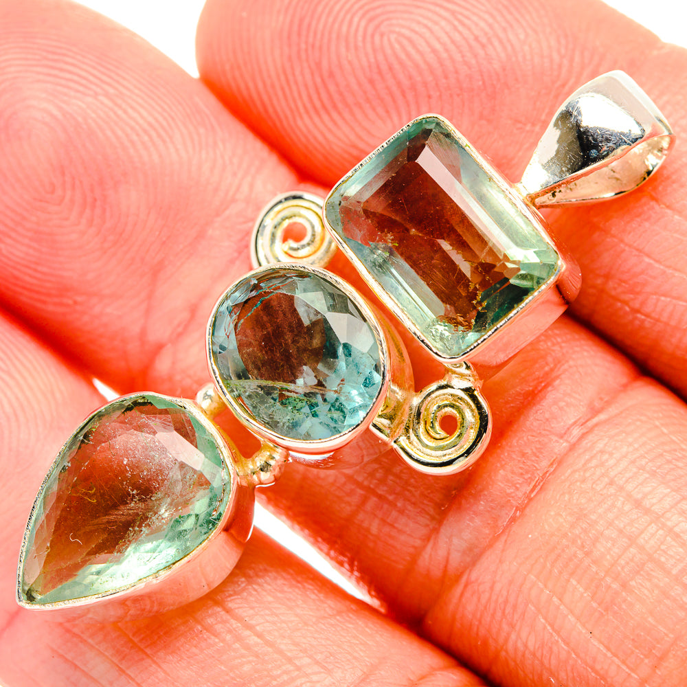 Green Fluorite Pendants handcrafted by Ana Silver Co - PD32578