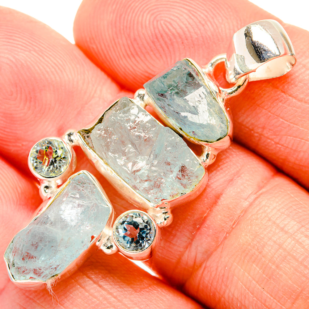 Aquamarine Pendants handcrafted by Ana Silver Co - PD32580