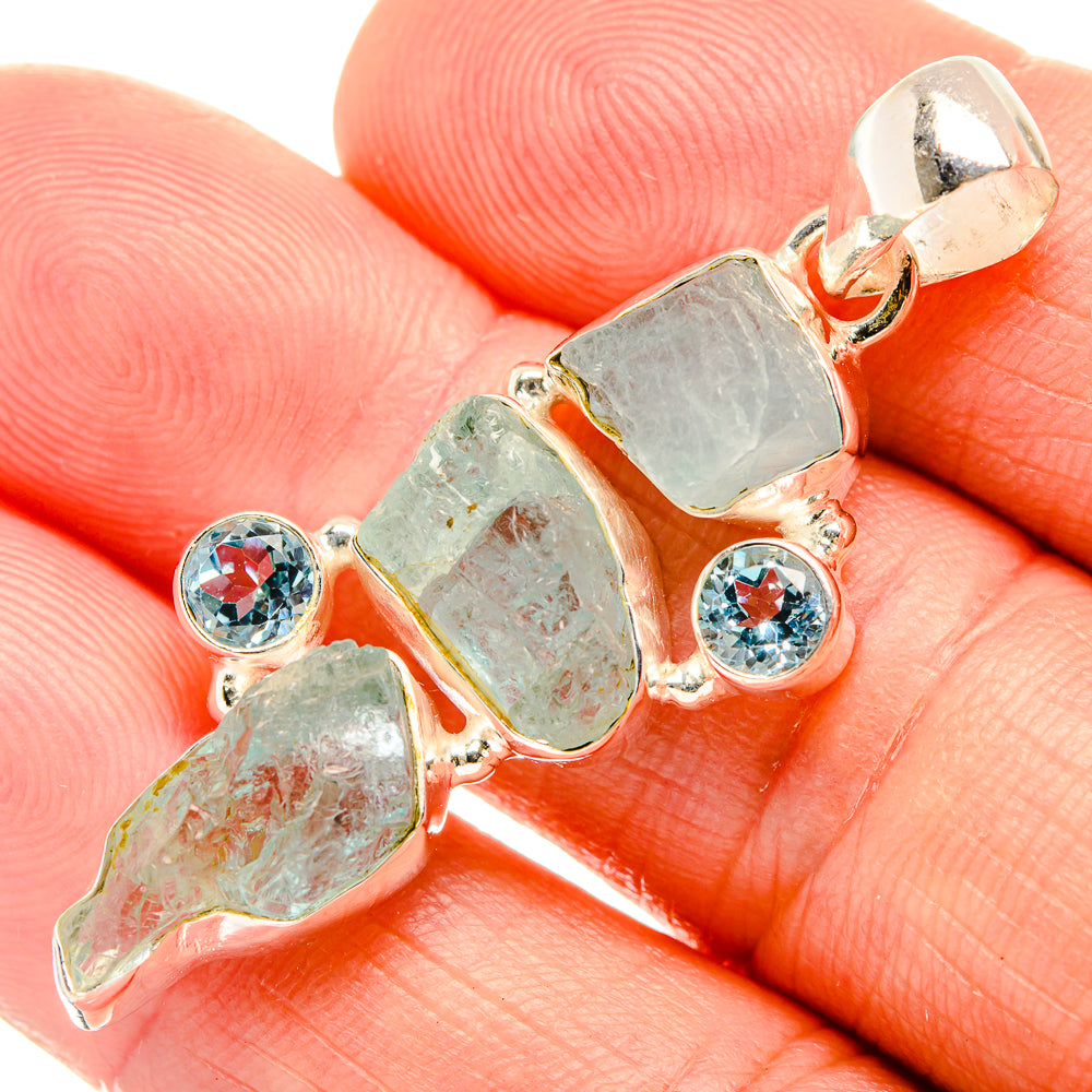Aquamarine Pendants handcrafted by Ana Silver Co - PD32581