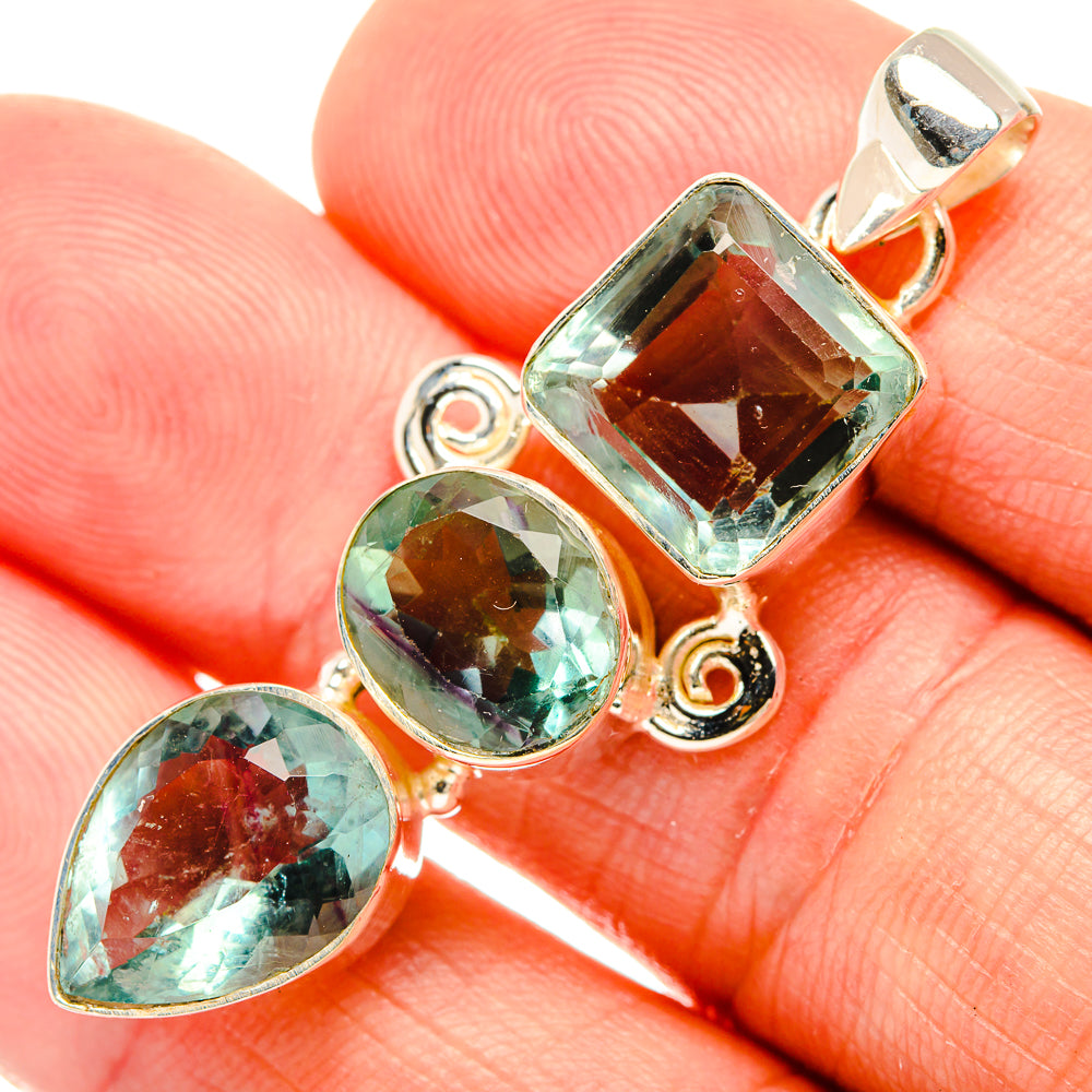 Green Fluorite Pendants handcrafted by Ana Silver Co - PD32584