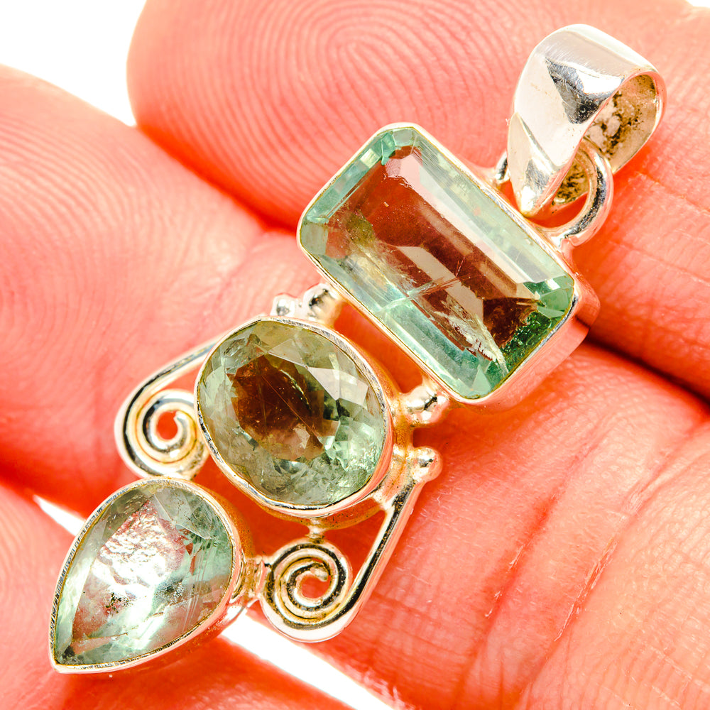 Green Fluorite Pendants handcrafted by Ana Silver Co - PD32591