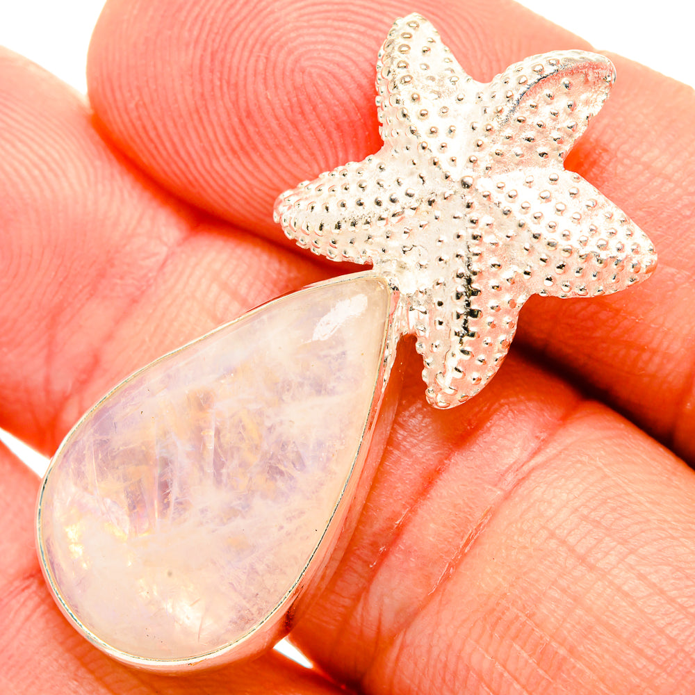 Rainbow Moonstone Pendants handcrafted by Ana Silver Co - PD32595