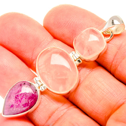 Rose Quartz Pendants handcrafted by Ana Silver Co - PD32598