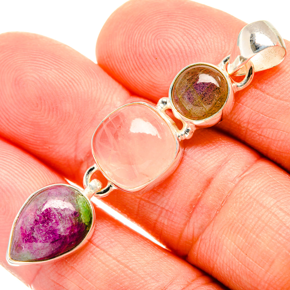Rose Quartz Pendants handcrafted by Ana Silver Co - PD32599
