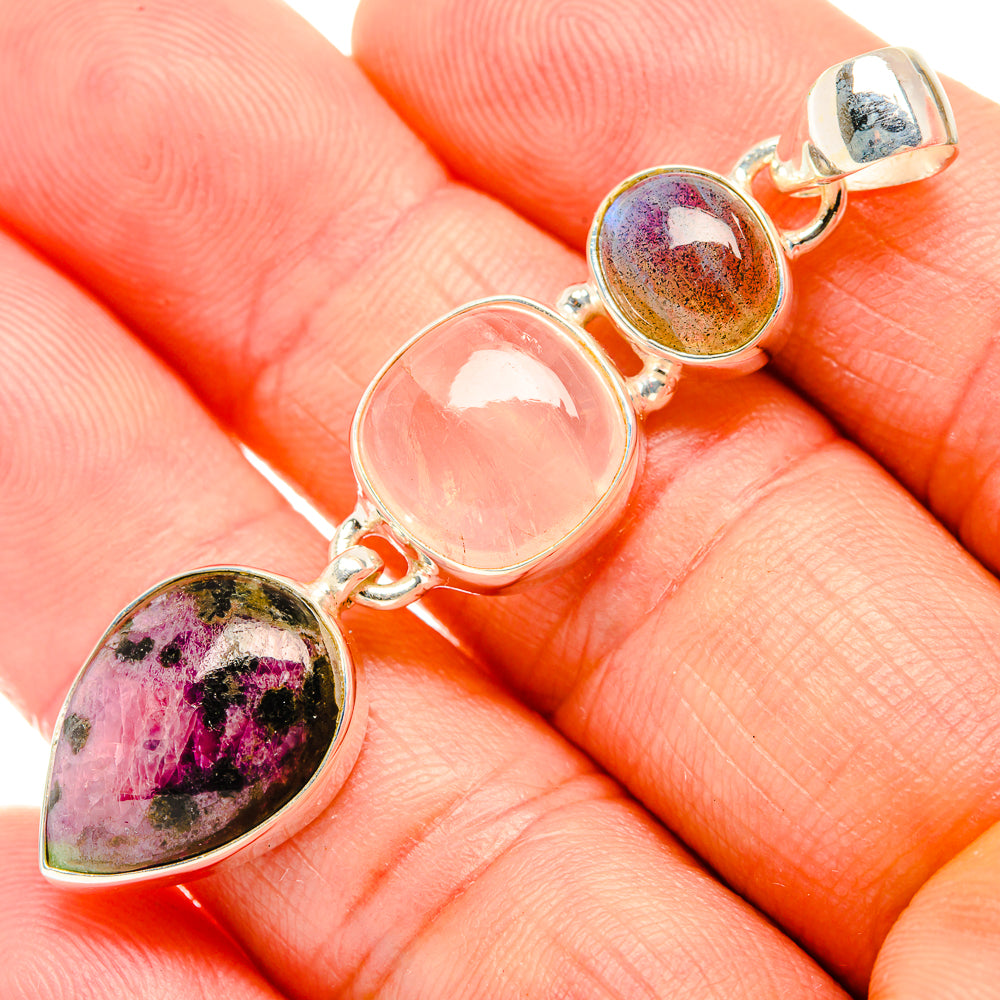 Russian Eudialyte Pendants handcrafted by Ana Silver Co - PD32600
