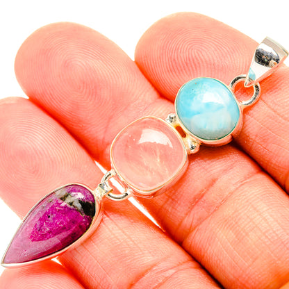 Ruby Fuchsite Pendants handcrafted by Ana Silver Co - PD32601