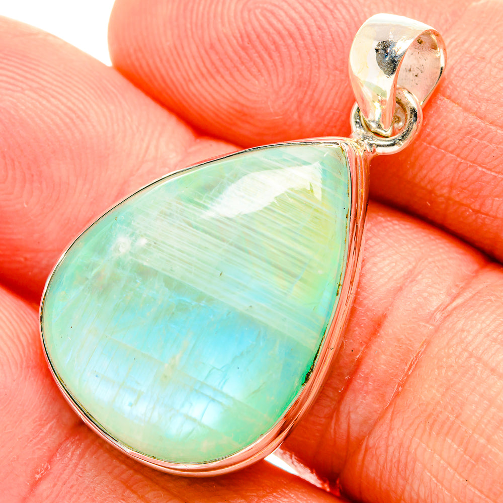Green Moonstone Pendants handcrafted by Ana Silver Co - PD32607