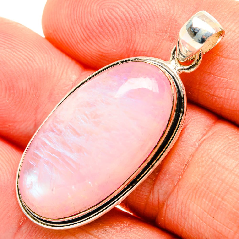 Pink Moonstone Pendants handcrafted by Ana Silver Co - PD32608
