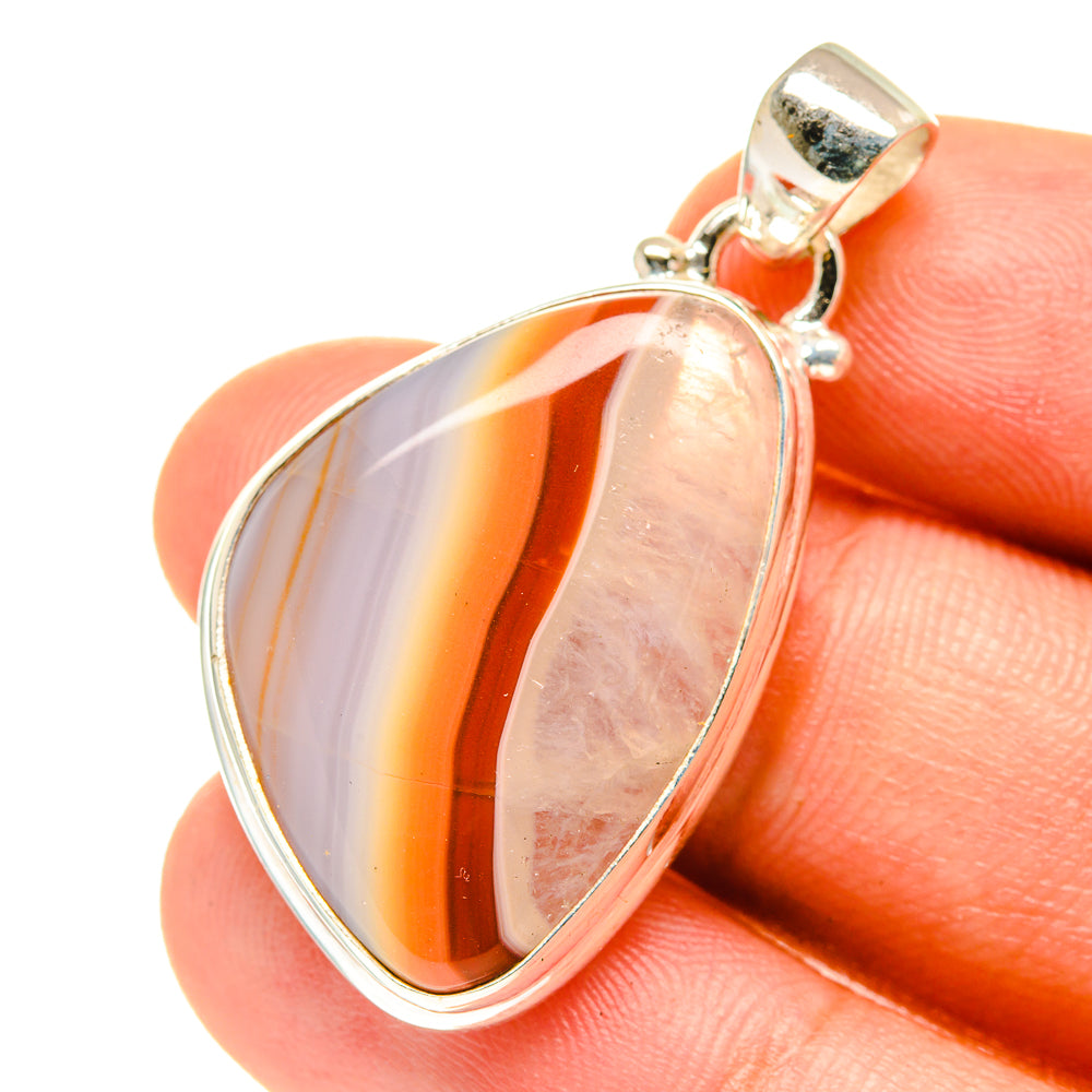 Botswana Agate Pendants handcrafted by Ana Silver Co - PD3261