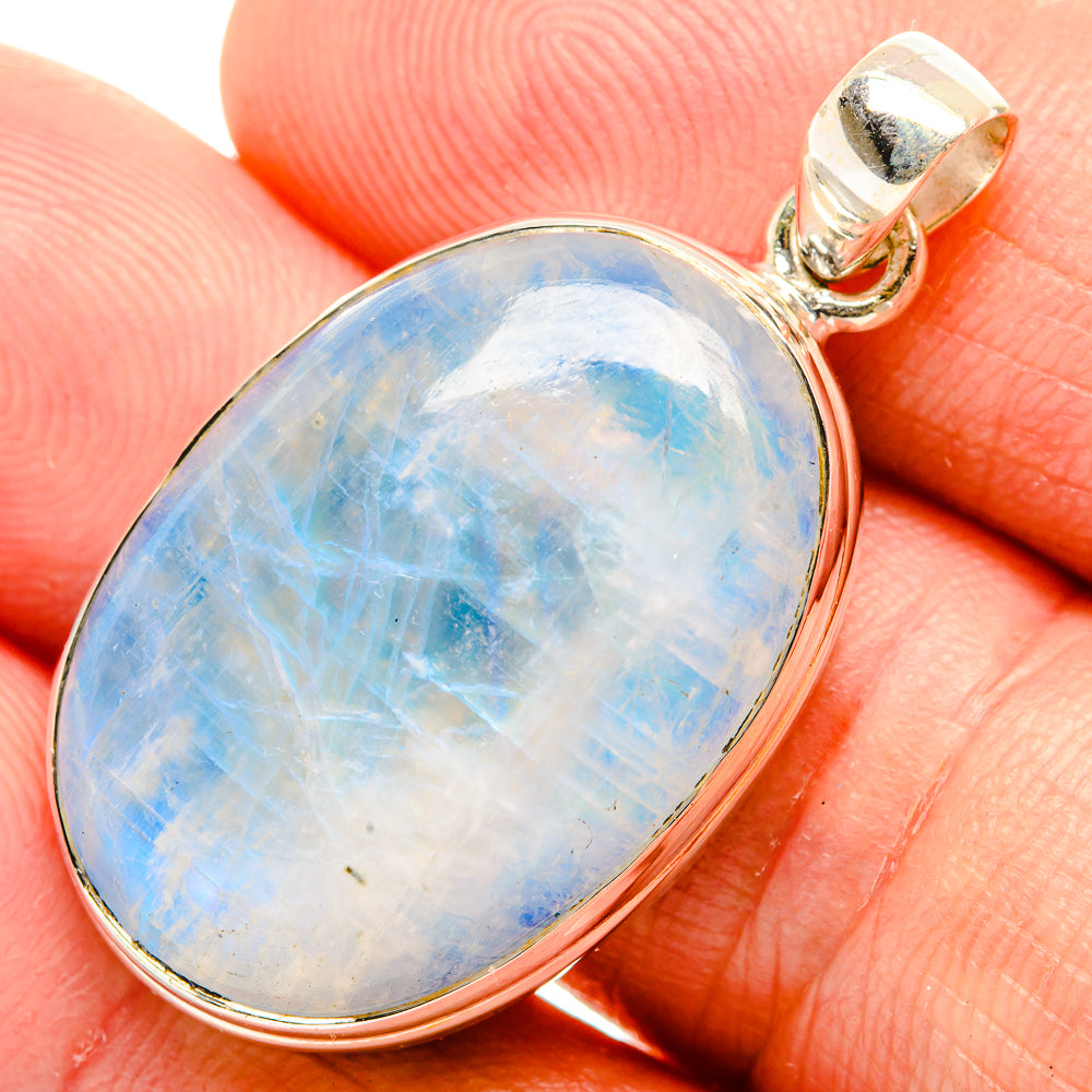 Rainbow Moonstone Pendants handcrafted by Ana Silver Co - PD32611