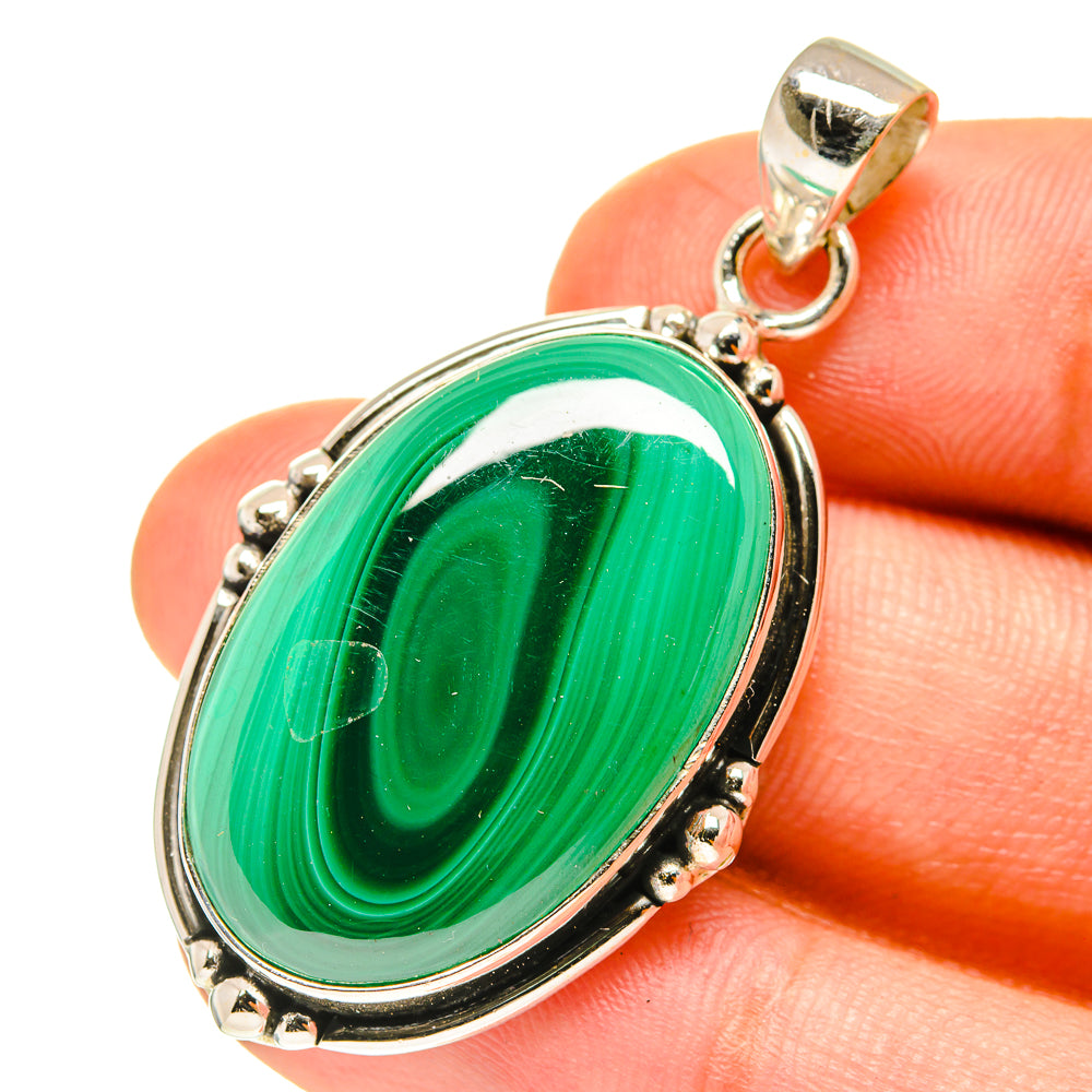 Malachite Pendants handcrafted by Ana Silver Co - PD3263
