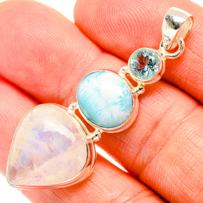 Rainbow Moonstone Pendants handcrafted by Ana Silver Co - PD32634