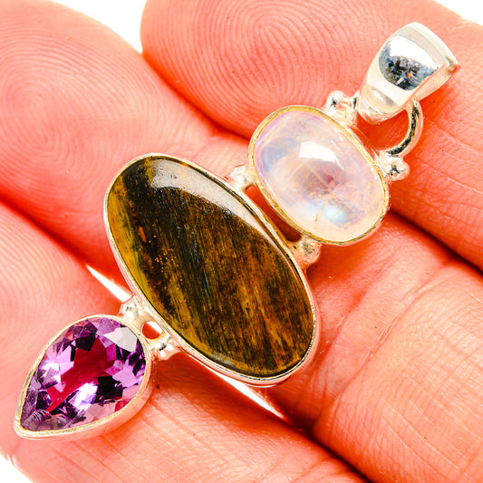 Golden Pietersite Pendants handcrafted by Ana Silver Co - PD32635