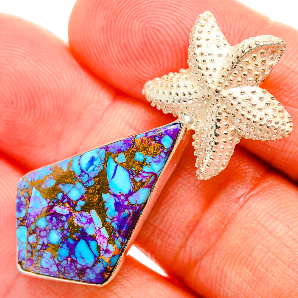 Purple Copper Composite Turquoise Pendants handcrafted by Ana Silver Co - PD32639