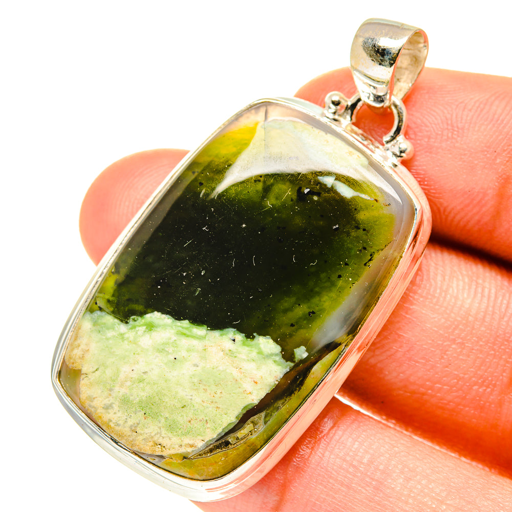 Australian Green Opal Pendants handcrafted by Ana Silver Co - PD3264