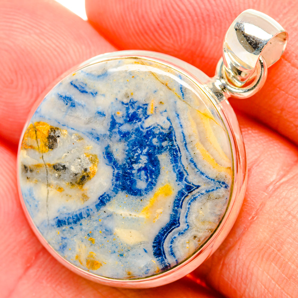Blue Scheelite Pendants handcrafted by Ana Silver Co - PD32644