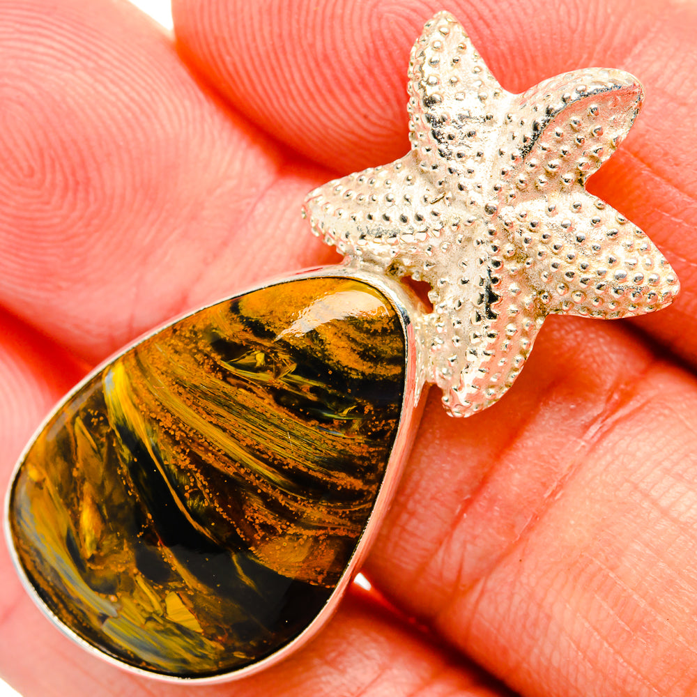 Golden Pietersite Pendants handcrafted by Ana Silver Co - PD32650