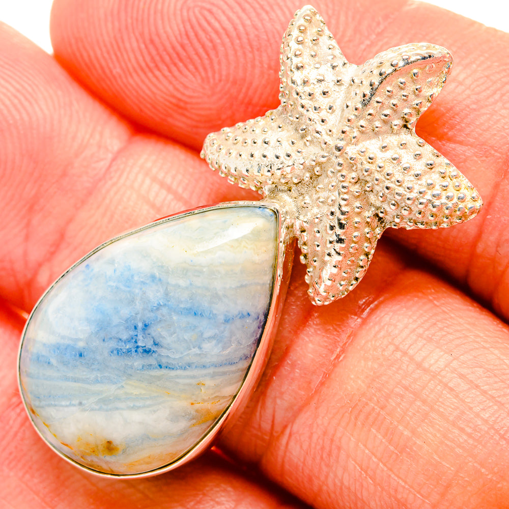 Blue Scheelite Pendants handcrafted by Ana Silver Co - PD32652