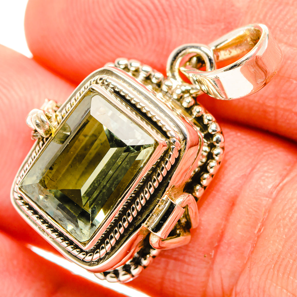 Green Amethyst Pendants handcrafted by Ana Silver Co - PD32678