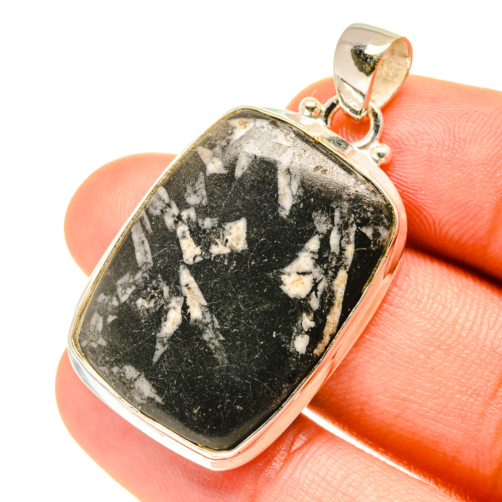 Chrysanthemum Stone Pendants handcrafted by Ana Silver Co - PD3269