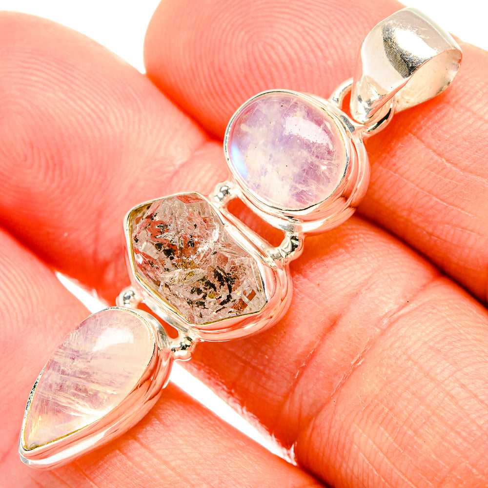 Rainbow Moonstone Pendants handcrafted by Ana Silver Co - PD32690