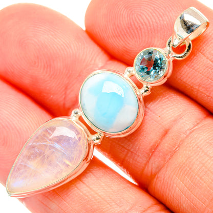 Rainbow Moonstone Pendants handcrafted by Ana Silver Co - PD32691