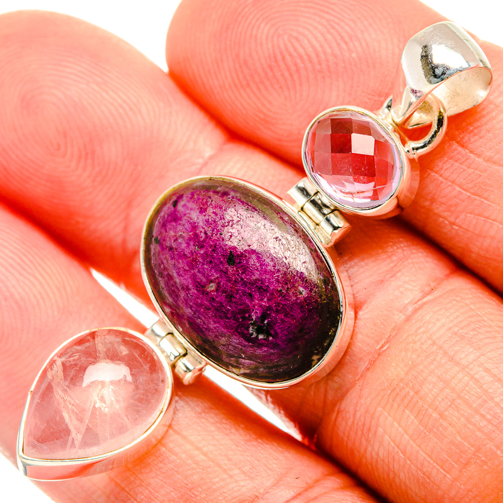 Ruby Fuchsite Pendants handcrafted by Ana Silver Co - PD32694