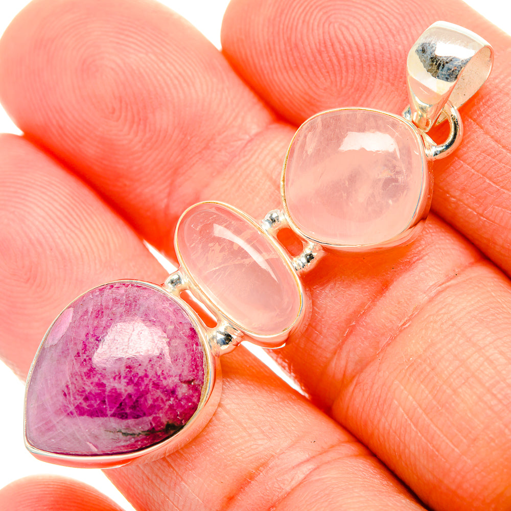 Ruby Fuchsite Pendants handcrafted by Ana Silver Co - PD32695