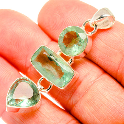 Prehnite Pendants handcrafted by Ana Silver Co - PD32703