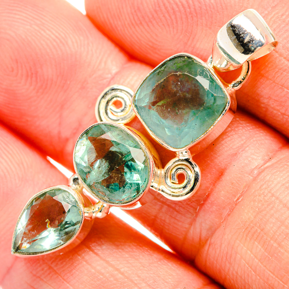 Green Fluorite Pendants handcrafted by Ana Silver Co - PD32707