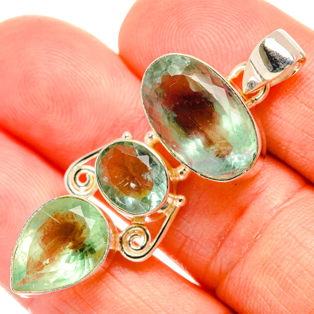 Green Fluorite Pendants handcrafted by Ana Silver Co - PD32709