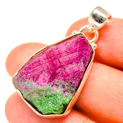 Ruby Zoisite Pendants handcrafted by Ana Silver Co - PD3271