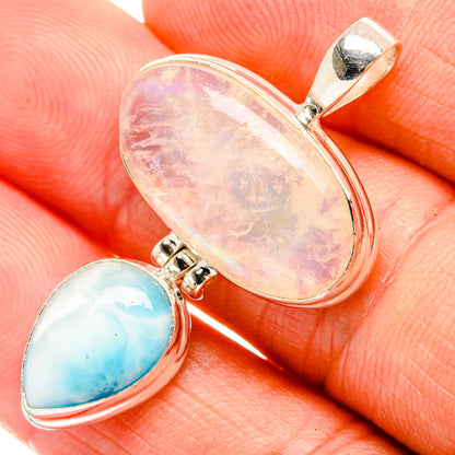 Rainbow Moonstone Pendants handcrafted by Ana Silver Co - PD32710