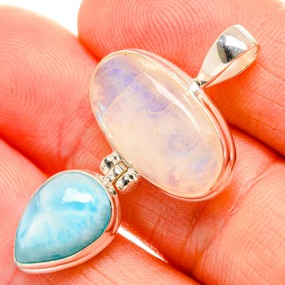 Rainbow Moonstone Pendants handcrafted by Ana Silver Co - PD32713