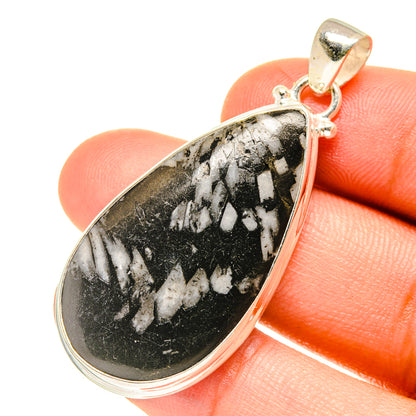 Chrysanthemum Stone Pendants handcrafted by Ana Silver Co - PD3272