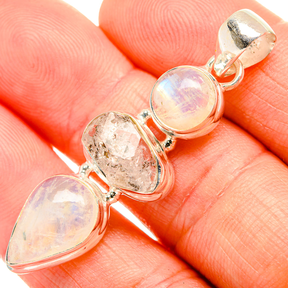 Rainbow Moonstone Pendants handcrafted by Ana Silver Co - PD32723