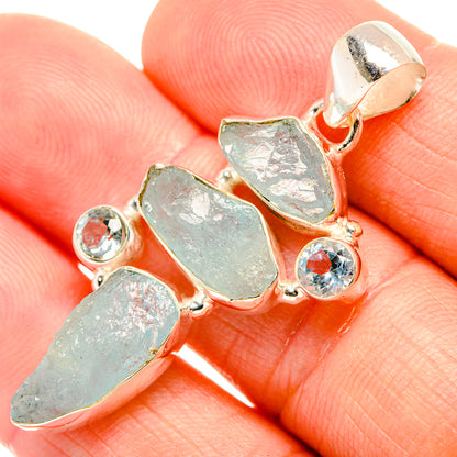 Aquamarine Pendants handcrafted by Ana Silver Co - PD32726