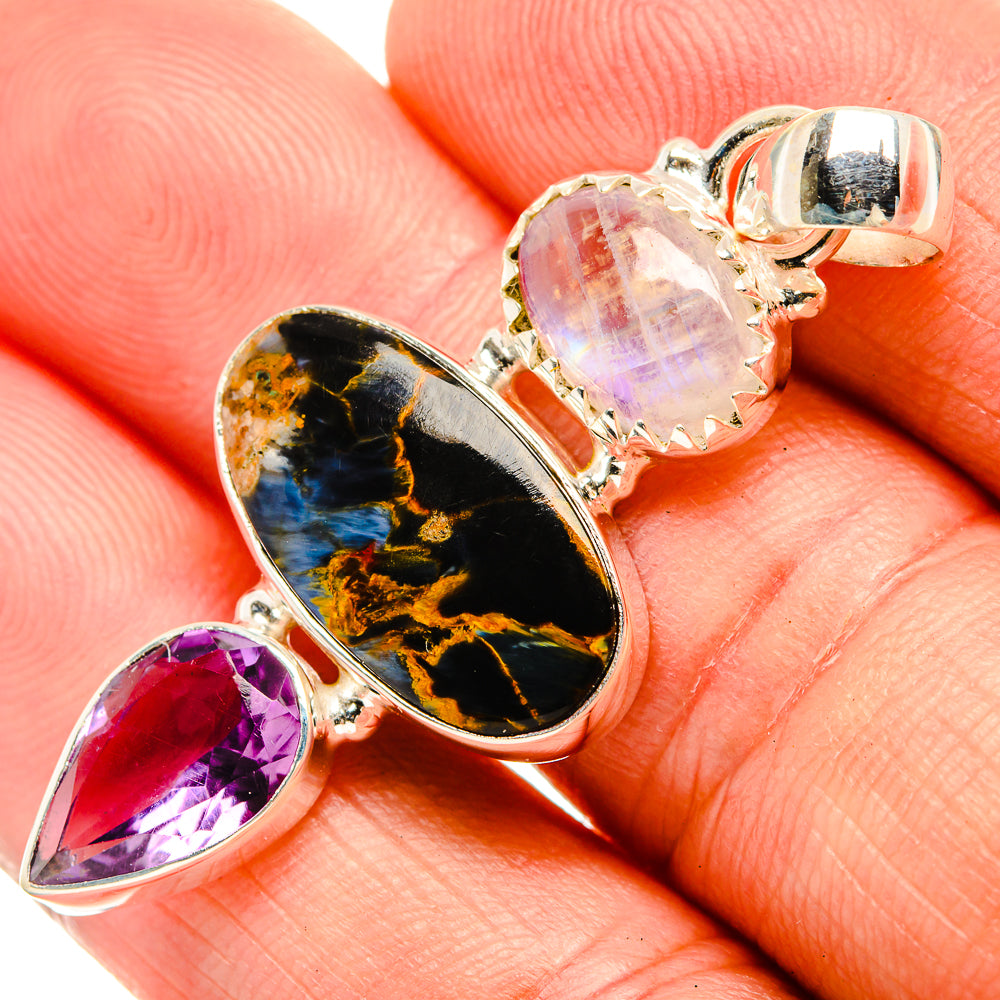 Pietersite Pendants handcrafted by Ana Silver Co - PD32727