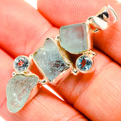 Aquamarine Pendants handcrafted by Ana Silver Co - PD32732