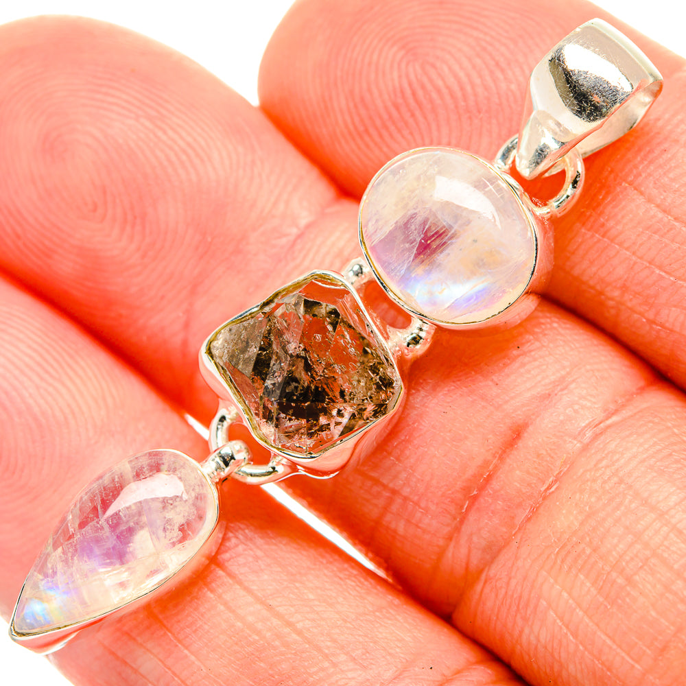 Rainbow Moonstone Pendants handcrafted by Ana Silver Co - PD32735