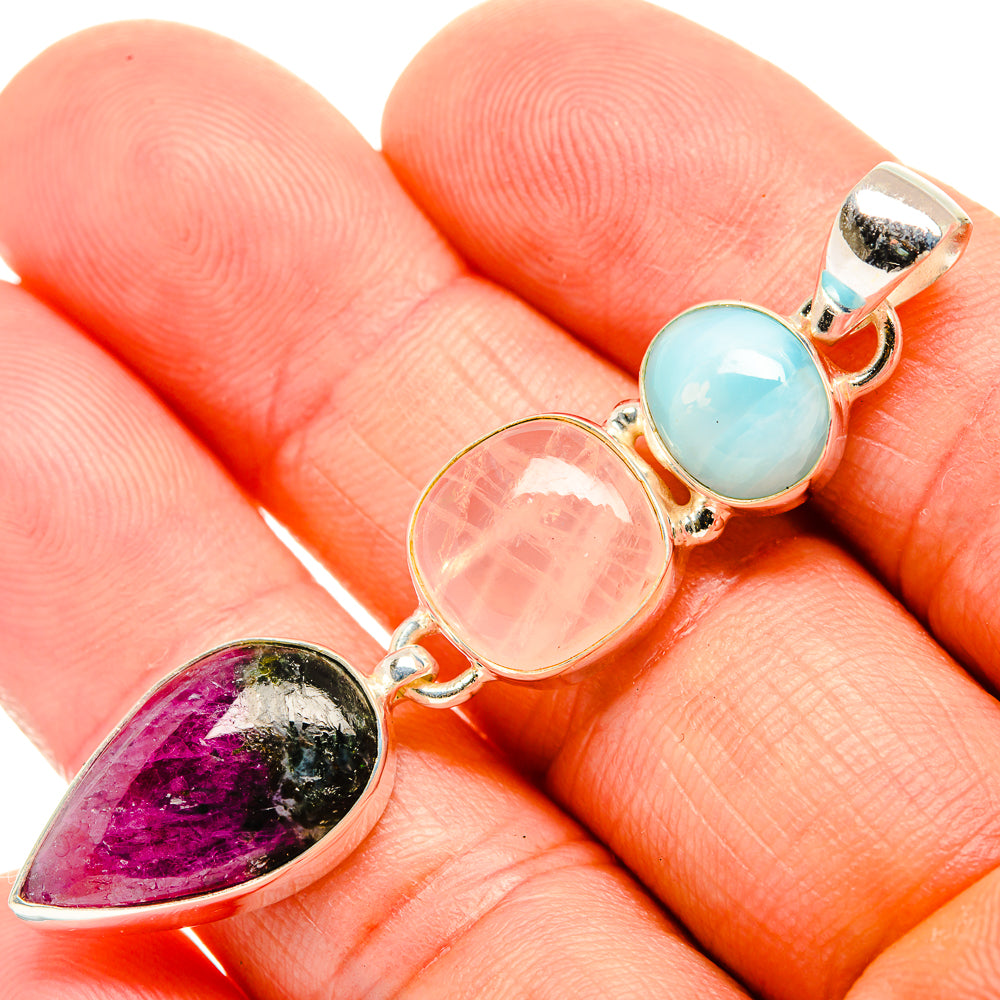 Russian Eudialyte Pendants handcrafted by Ana Silver Co - PD32739
