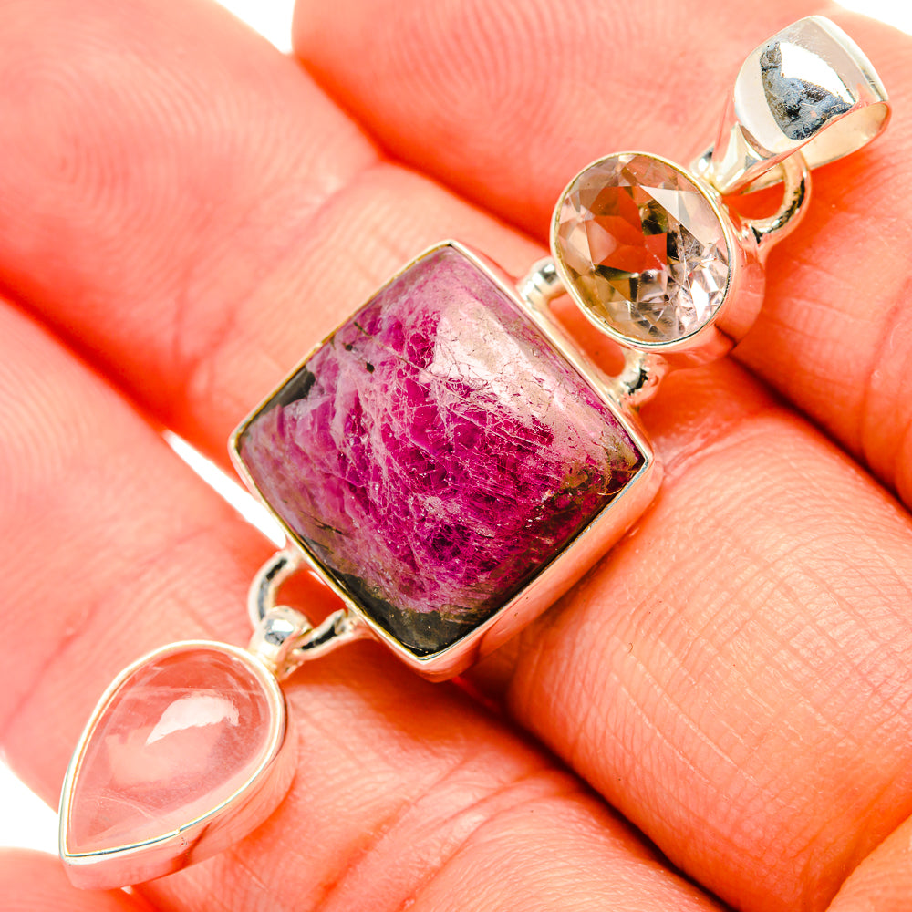 Russian Eudialyte Pendants handcrafted by Ana Silver Co - PD32741