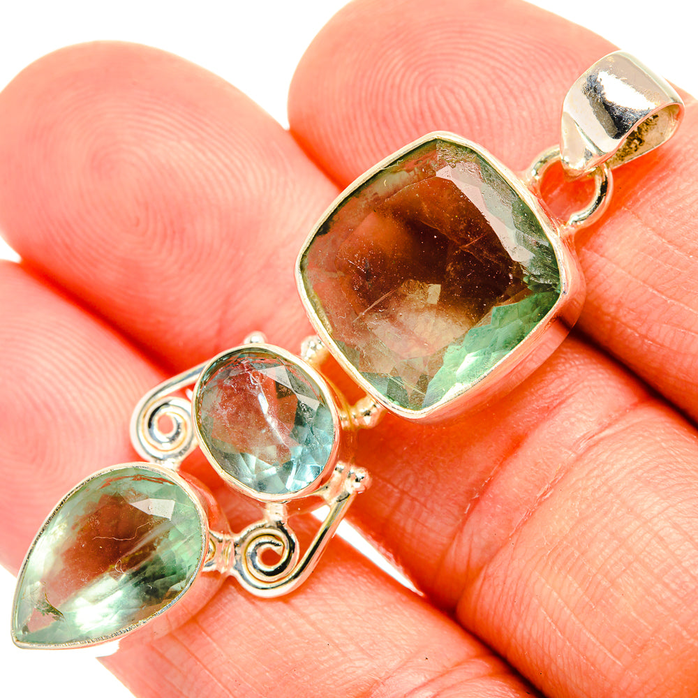 Green Fluorite Pendants handcrafted by Ana Silver Co - PD32751