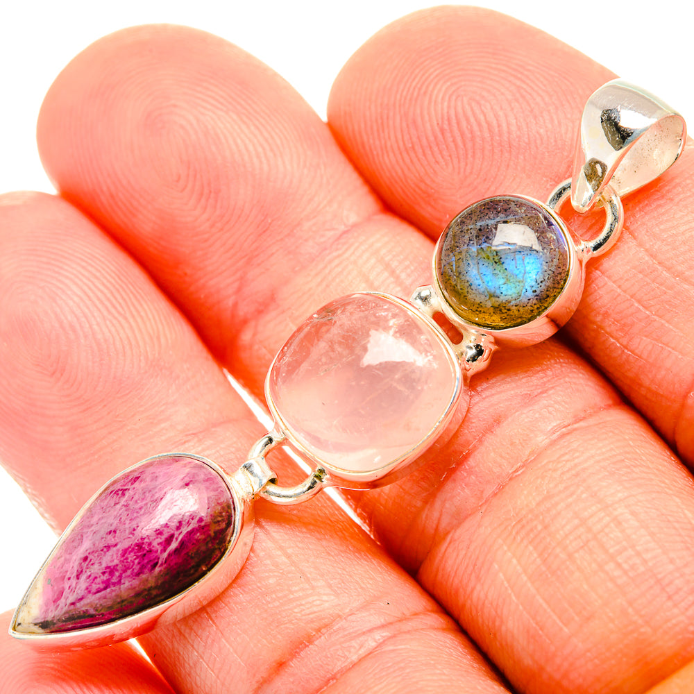 Ruby Fuchsite Pendants handcrafted by Ana Silver Co - PD32754