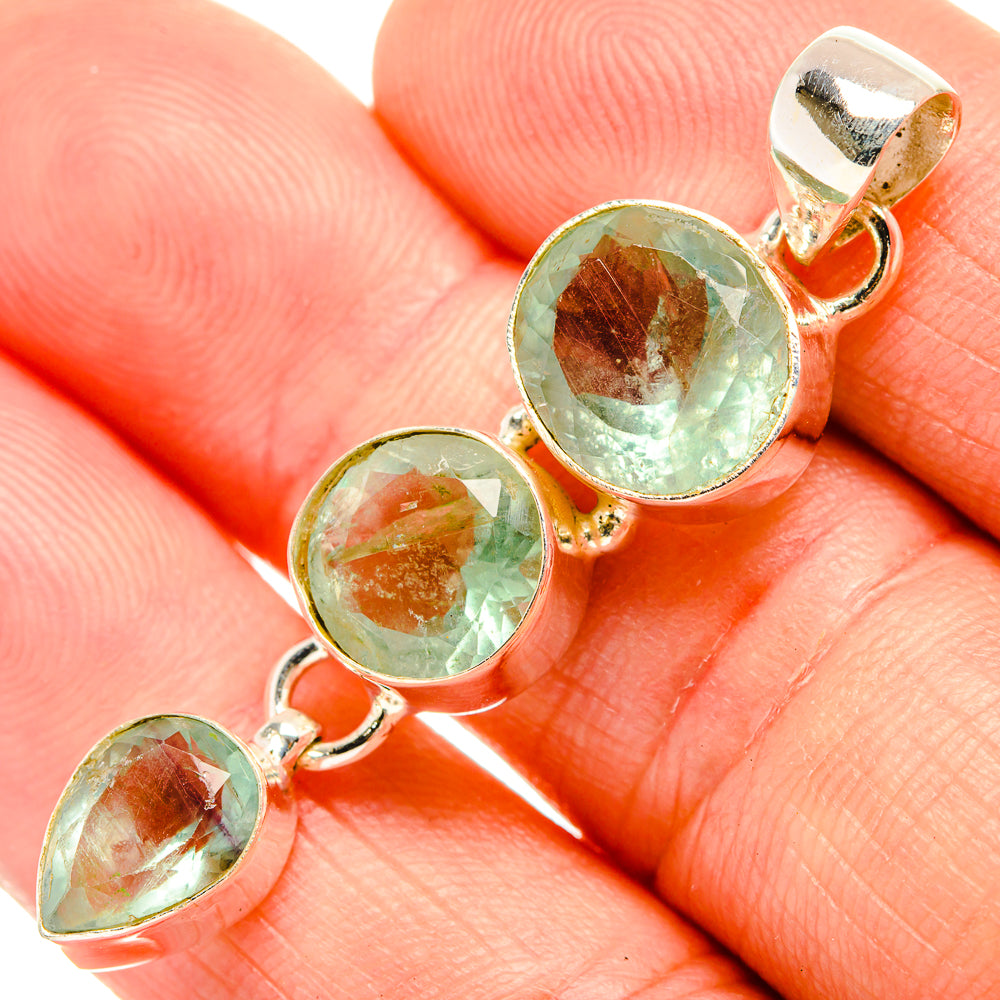 Green Fluorite Pendants handcrafted by Ana Silver Co - PD32758