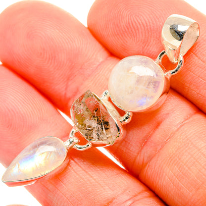 Rainbow Moonstone Pendants handcrafted by Ana Silver Co - PD32762