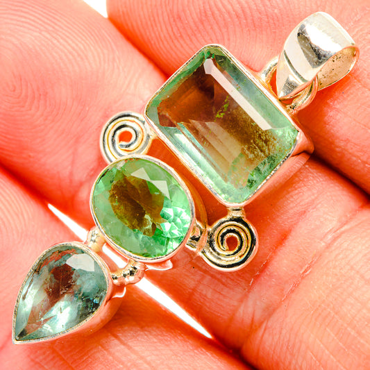Green Fluorite Pendants handcrafted by Ana Silver Co - PD32764