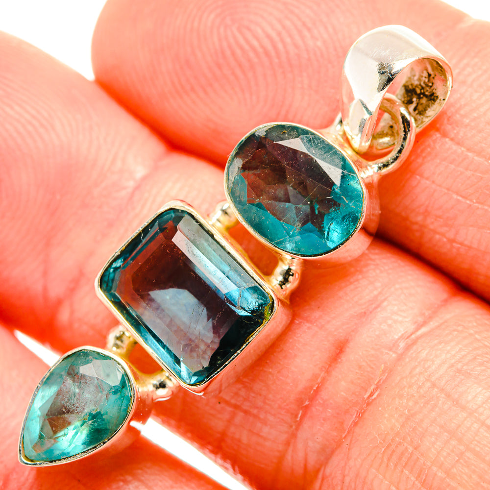 Blue Fluorite Pendants handcrafted by Ana Silver Co - PD32769