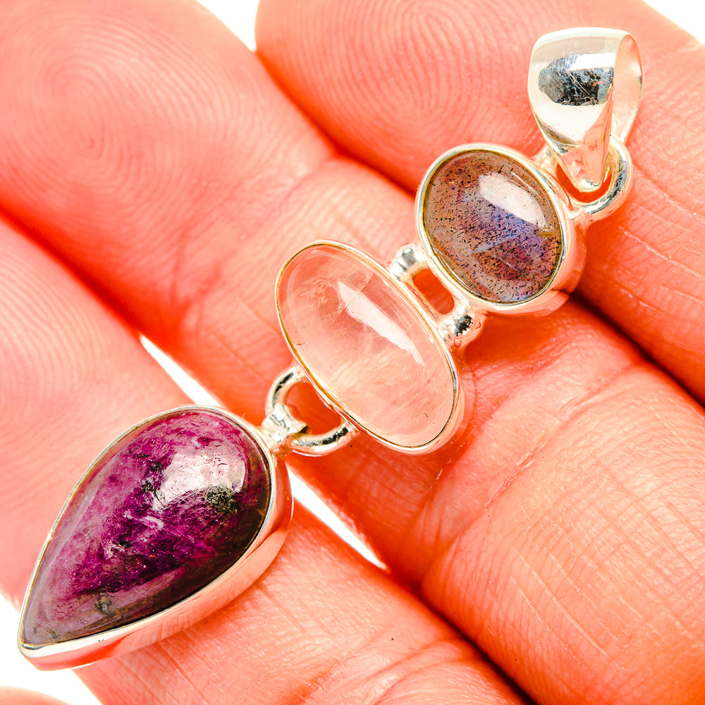 Russian Eudialyte Pendants handcrafted by Ana Silver Co - PD32770